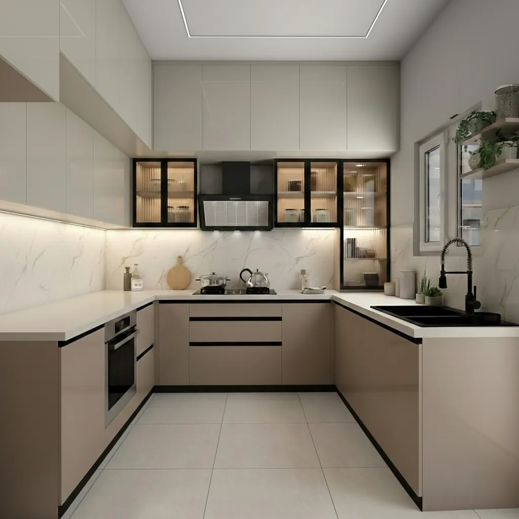 Minimal U-Shaped Kitchen